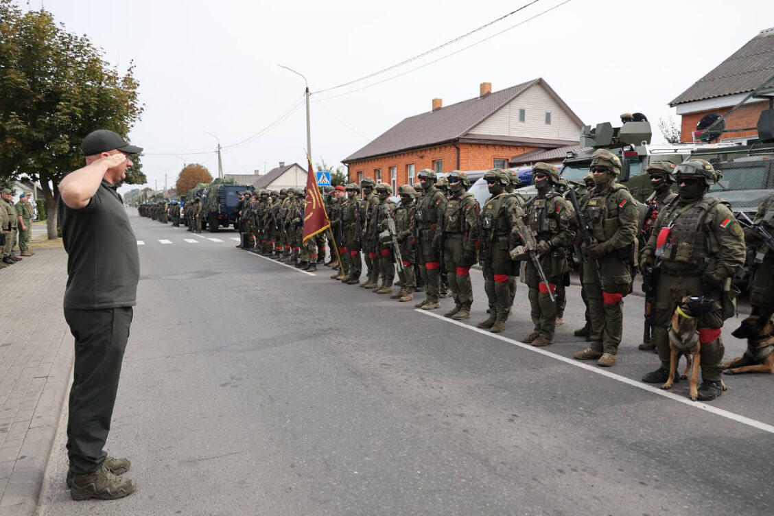 Belarus’ riot police, internal troops training near Ukrainian border